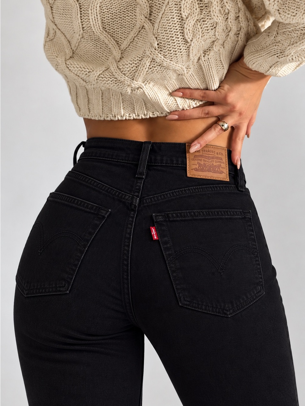 Levi's Ribcage Straight Ankle Black Women’s Jeans